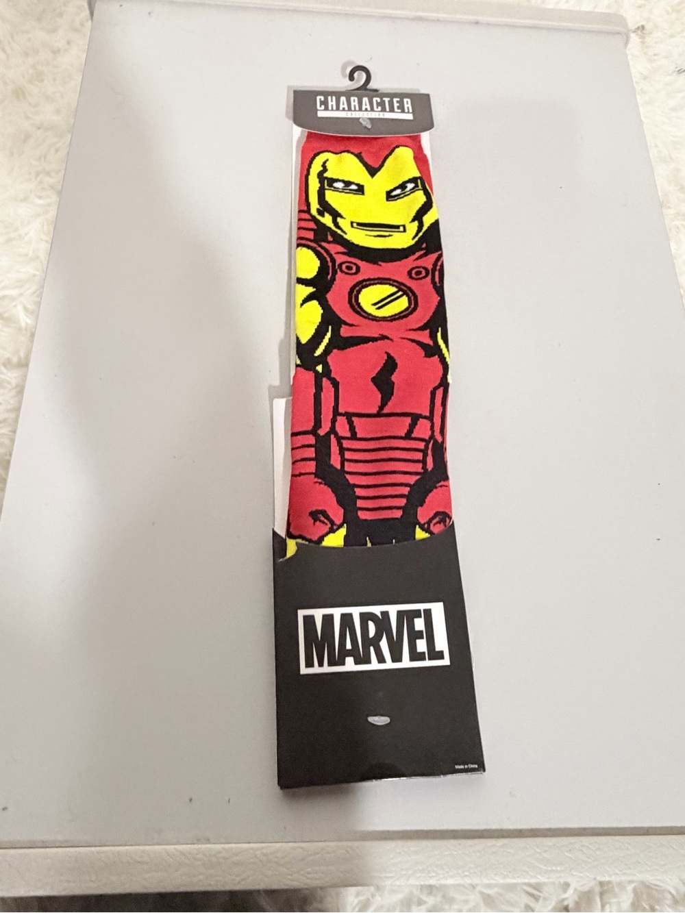 Marvel Iron Man Graphic Crew Socks - Red, Yellow & Black